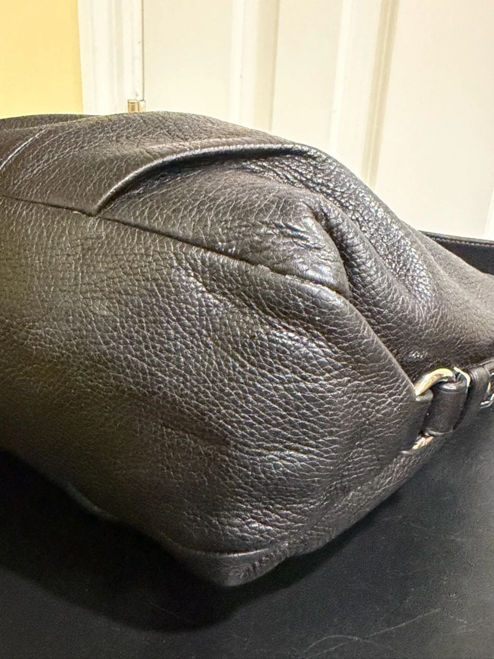 Coach Black Leather Hobo shoulder body bag F15064